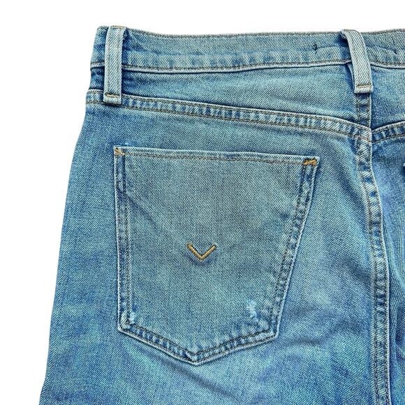 Hudson Lana Boyfriend Ripped Jeans Distressed Hem Denim Medium Wash Blue - Picture 7 of 12